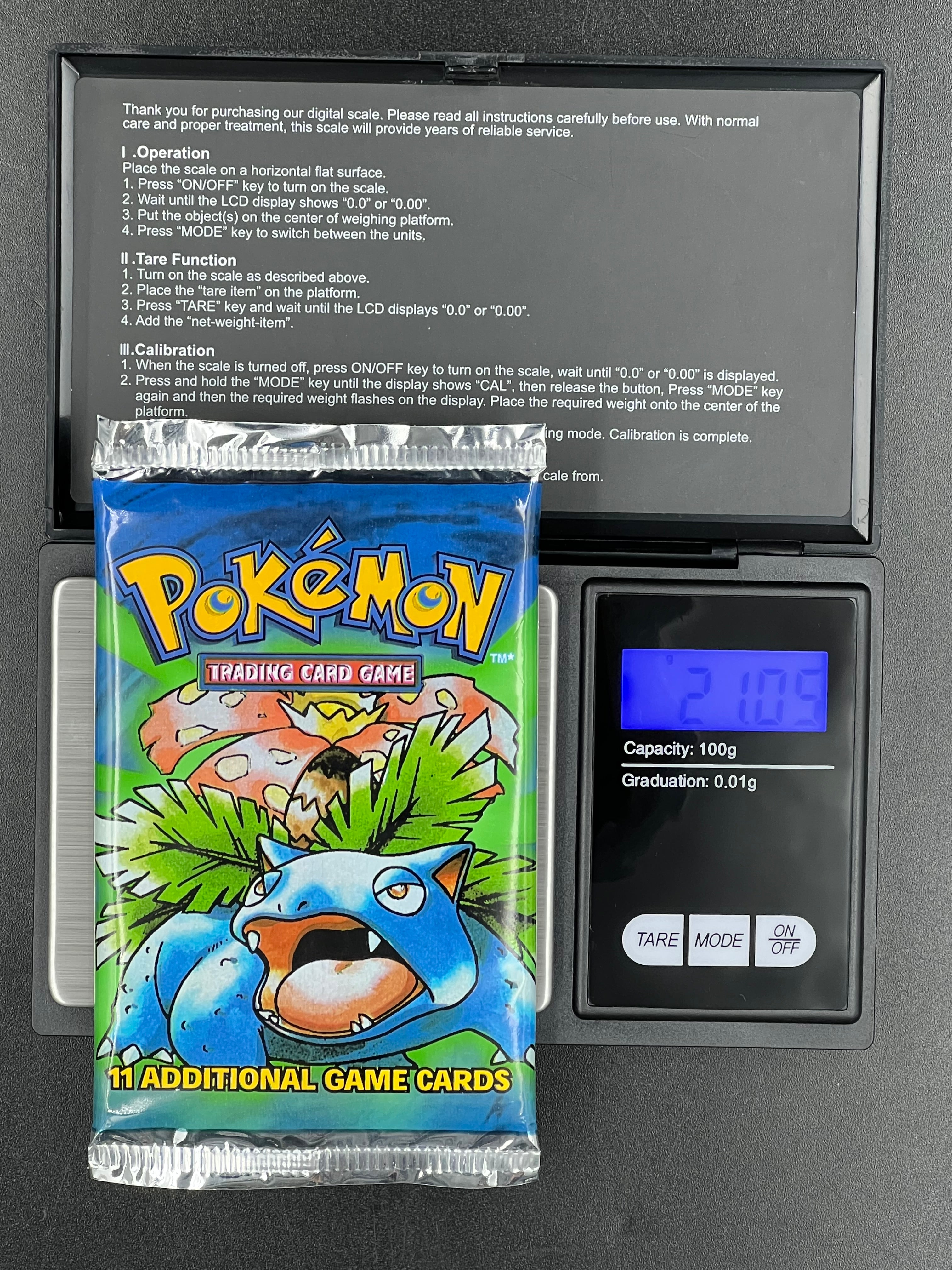 Pokemon Base Set Unlimited Factory Sealed Booster Pack Heavy Holo Venusaur Art