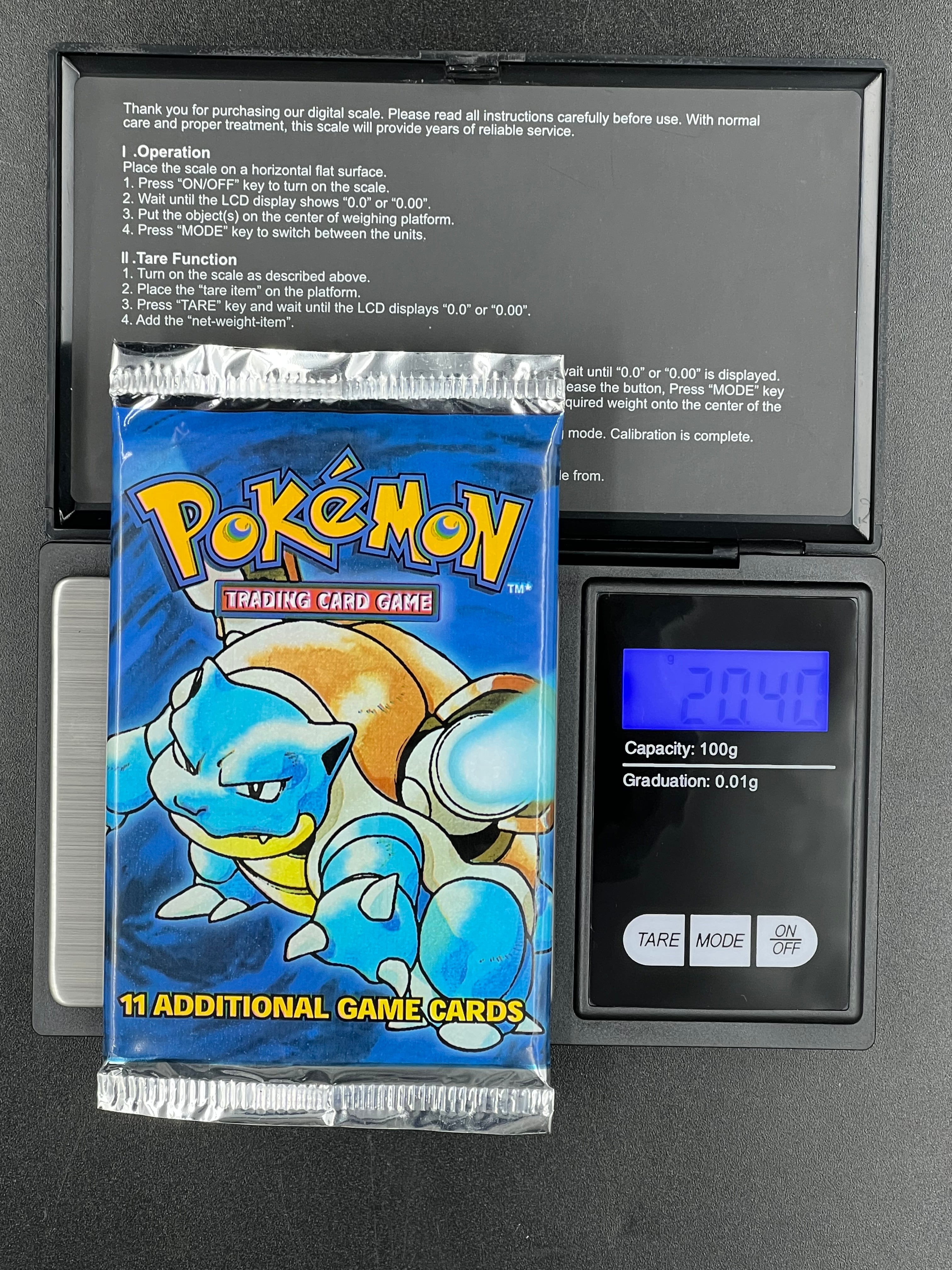 Pokemon Base Set Unlimited Booster Pack Blastoise Art